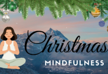 Mindfulness durante le Festività: Come Trovare Serenità in Mezzo al Trambusto Natalizio Donna che fà mindfulness a Natale