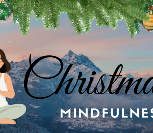 Mindfulness durante le Festività: Come Trovare Serenità in Mezzo al Trambusto Natalizio Donna che fà mindfulness a Natale